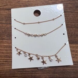 FWP Forever 21 Set of 3 gold bracelets